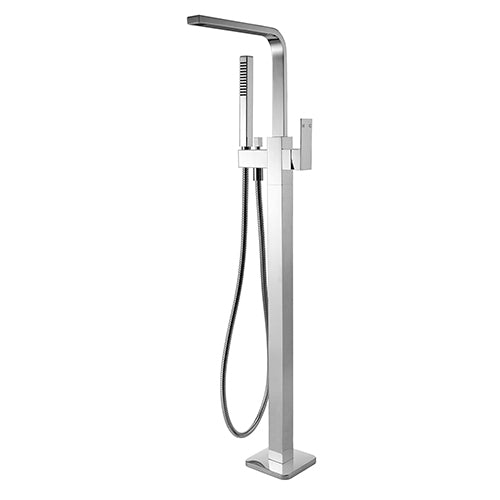 Chao Freestanding Bath Mixer With Hand Shower - chrome
