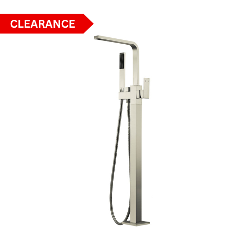 Chao Freestanding Bath Mixer With Hand Shower - brushed-nickel