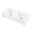 Chambord CHARLES Large Double Bowl Fireclay White