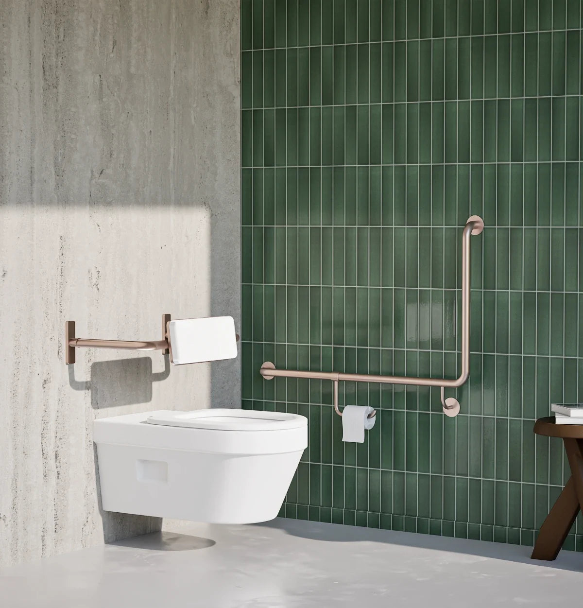 Meir Mobility Hand Towel Rail - Lustre Bronze