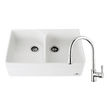Chambord Clotaire Double Sink and 400674-LF Kitchen Mixer in Chrome