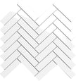 Polar Space White Herringbone Ceramic Mosaic tile