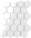 Polar Space White Hexagon Gloss Ceramic Mosaic tile