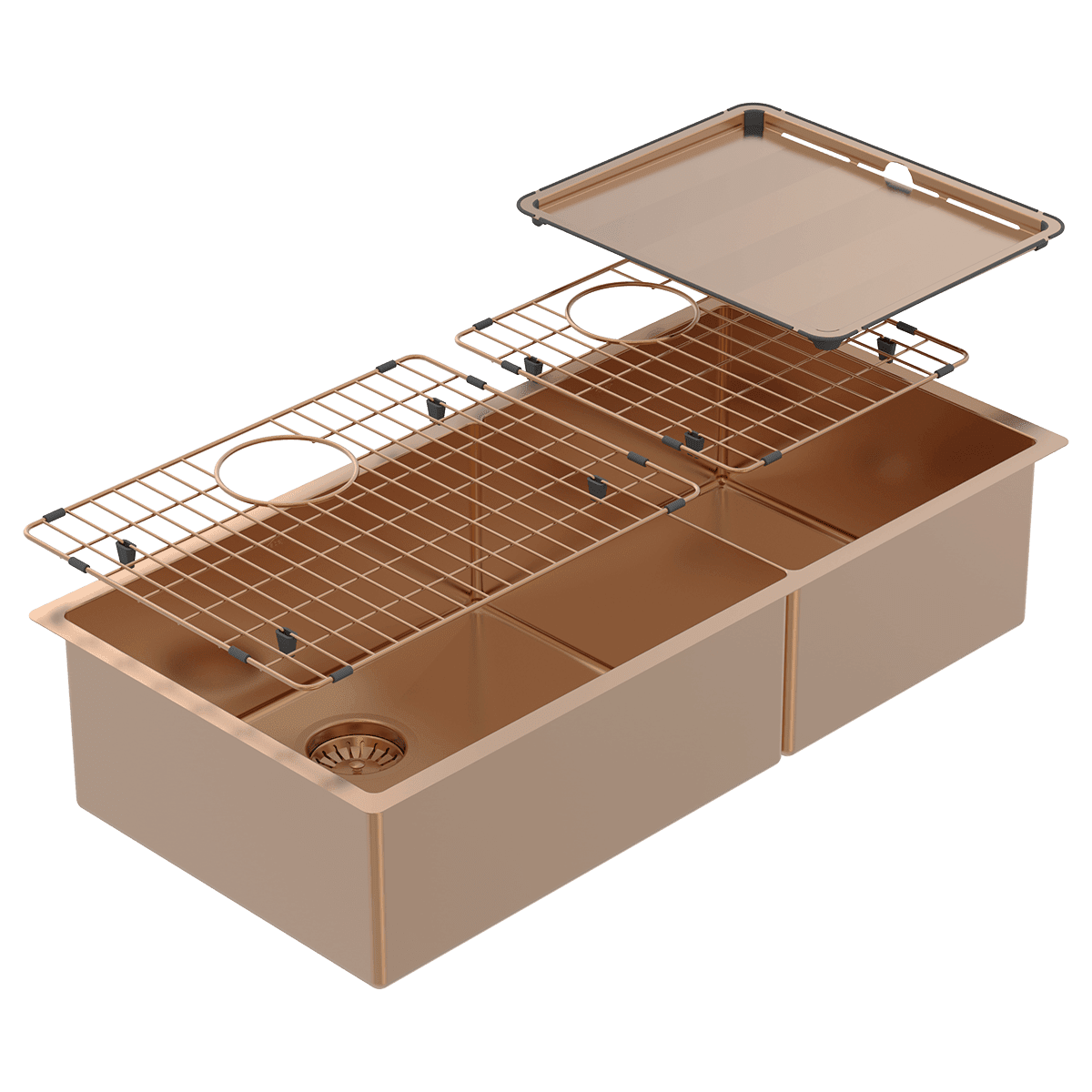 Piazza One and 3/4 Square Bowl Artisan Copper