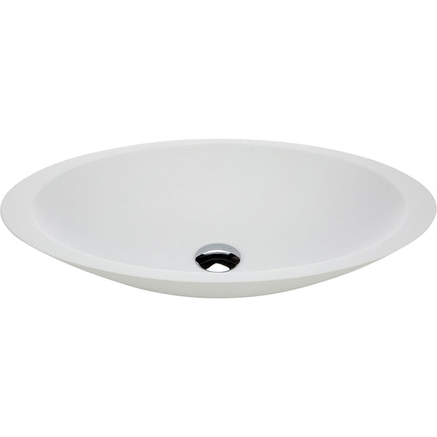 Bahama Solid Surface Above Counter Basin in Matte White