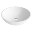 Lexy Solid Surface Above Counter Basin, Matte White in Matte White
