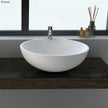 Lexy Solid Surface Above Counter Basin, Matte White