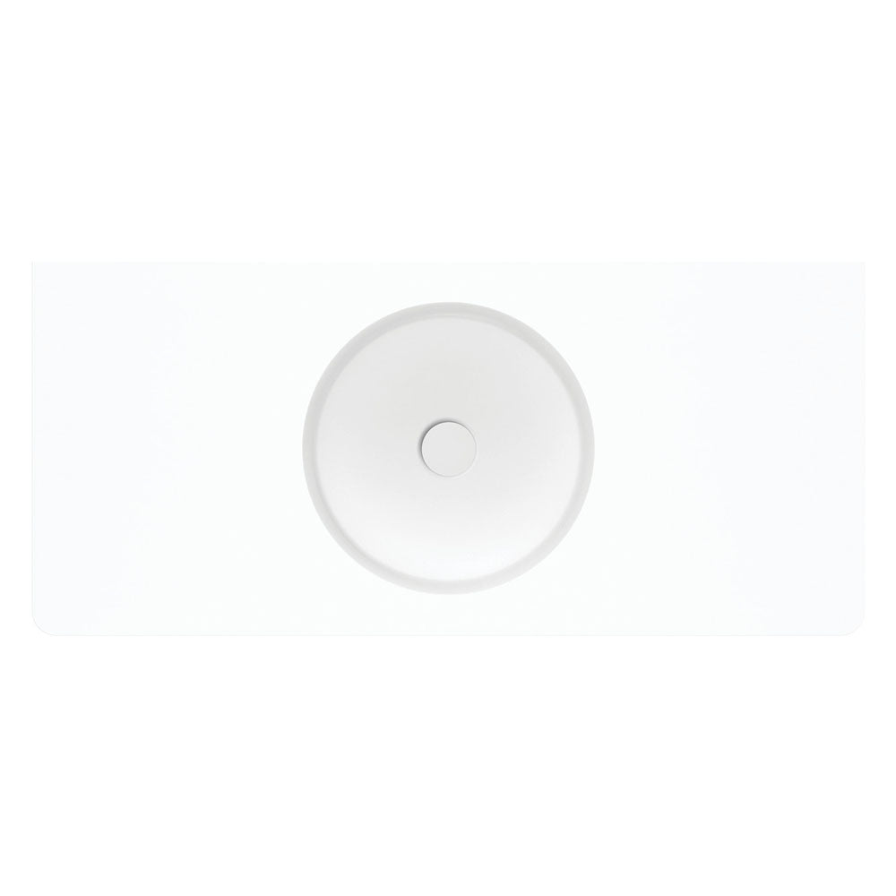 Encanto 1000 Solid Surface Wall Basin, Matte White