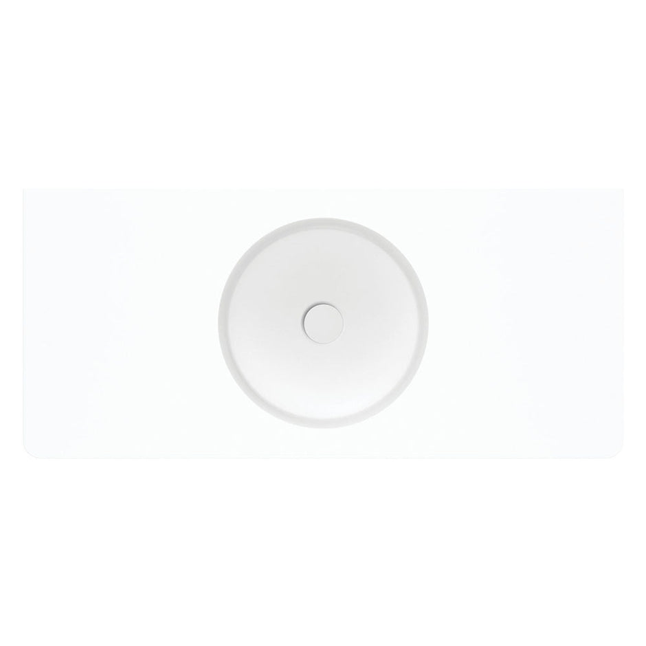 Encanto 1000 Solid Surface Wall Basin, Matte White