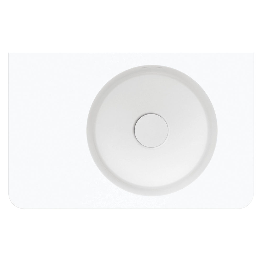 Encanto 470 Solid Surface Wall Basin, Matte White