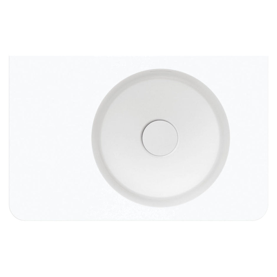 Encanto 470 Solid Surface Wall Basin, Matte White