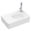 Encanto 470 Solid Surface Wall Basin, Matte White in Matte White