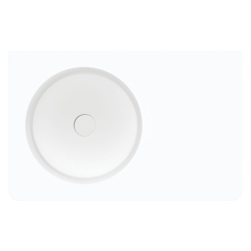 Fienza Encanto 700 Solid Surface Wall Basin, Matte White wall hung vanity