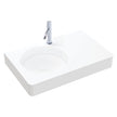 Fienza Encanto 700 Solid Surface Wall Basin, Matte White wall hung vanity