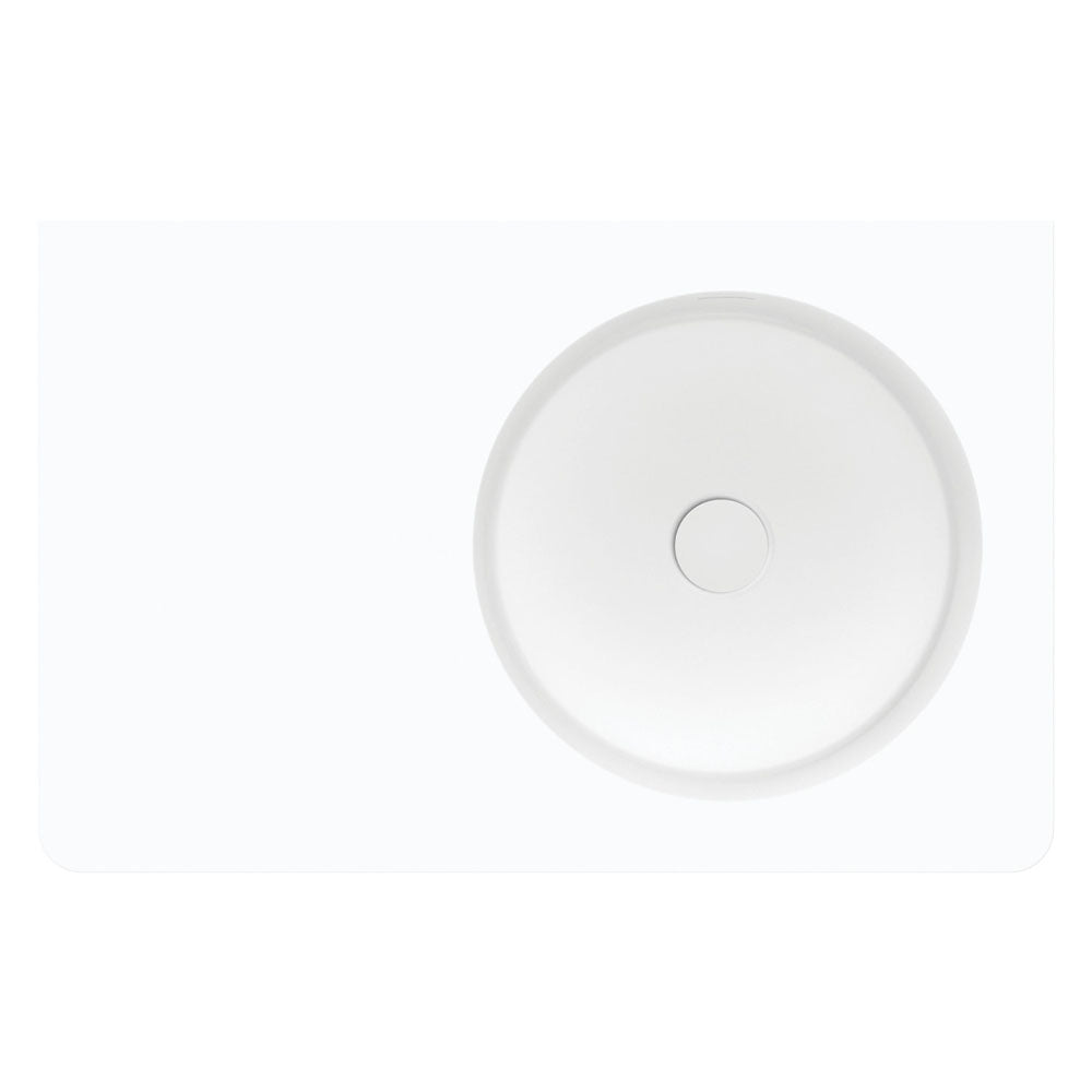 Fienza Encanto 700 Solid Surface Wall Basin, Matte White wall hung vanity