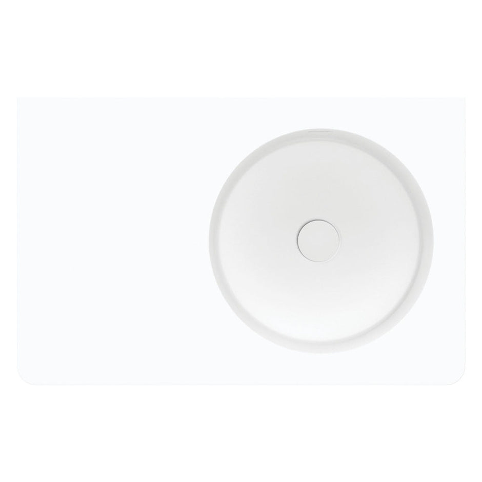Fienza Encanto 700 Solid Surface Wall Basin, Matte White wall hung vanity