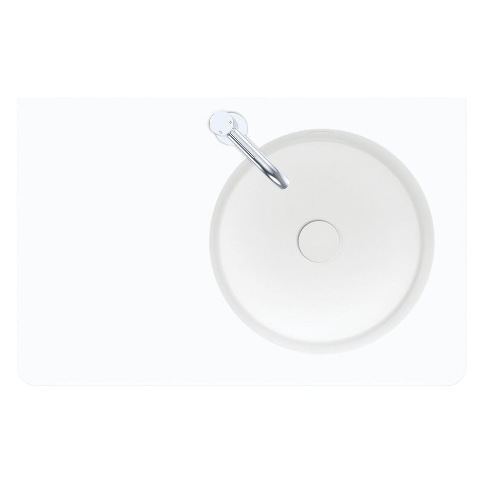 Fienza Encanto 700 Solid Surface Wall Basin, Matte White wall hung vanity
