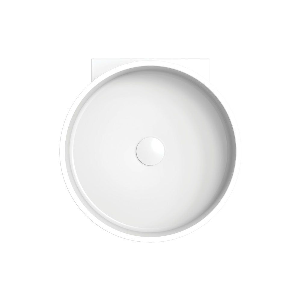 Livo Solid Surface Wall Basin, Matte White