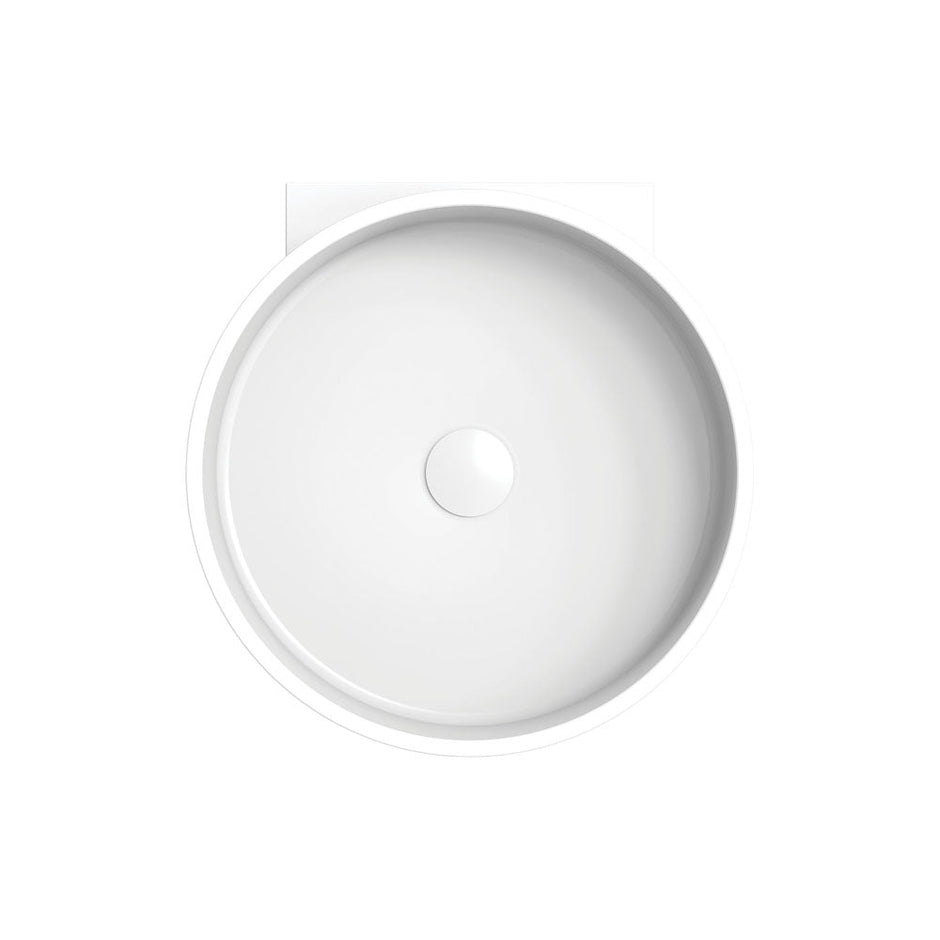 Livo Solid Surface Wall Basin, Matte White