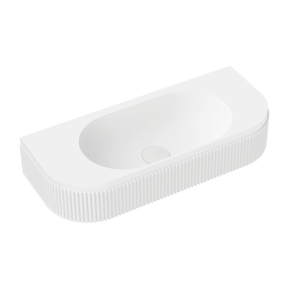 Minka Solid Surface Wall Basin, Matte White in Matte White