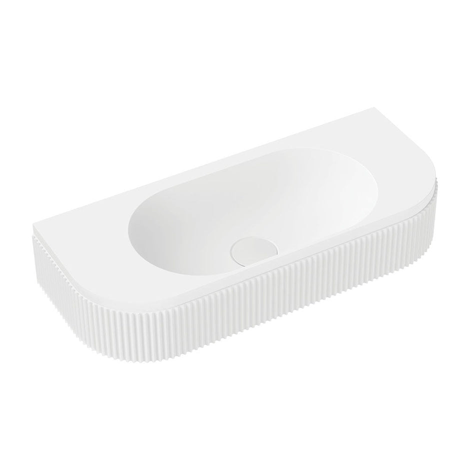 Minka Solid Surface Wall Basin, Matte White in Matte White