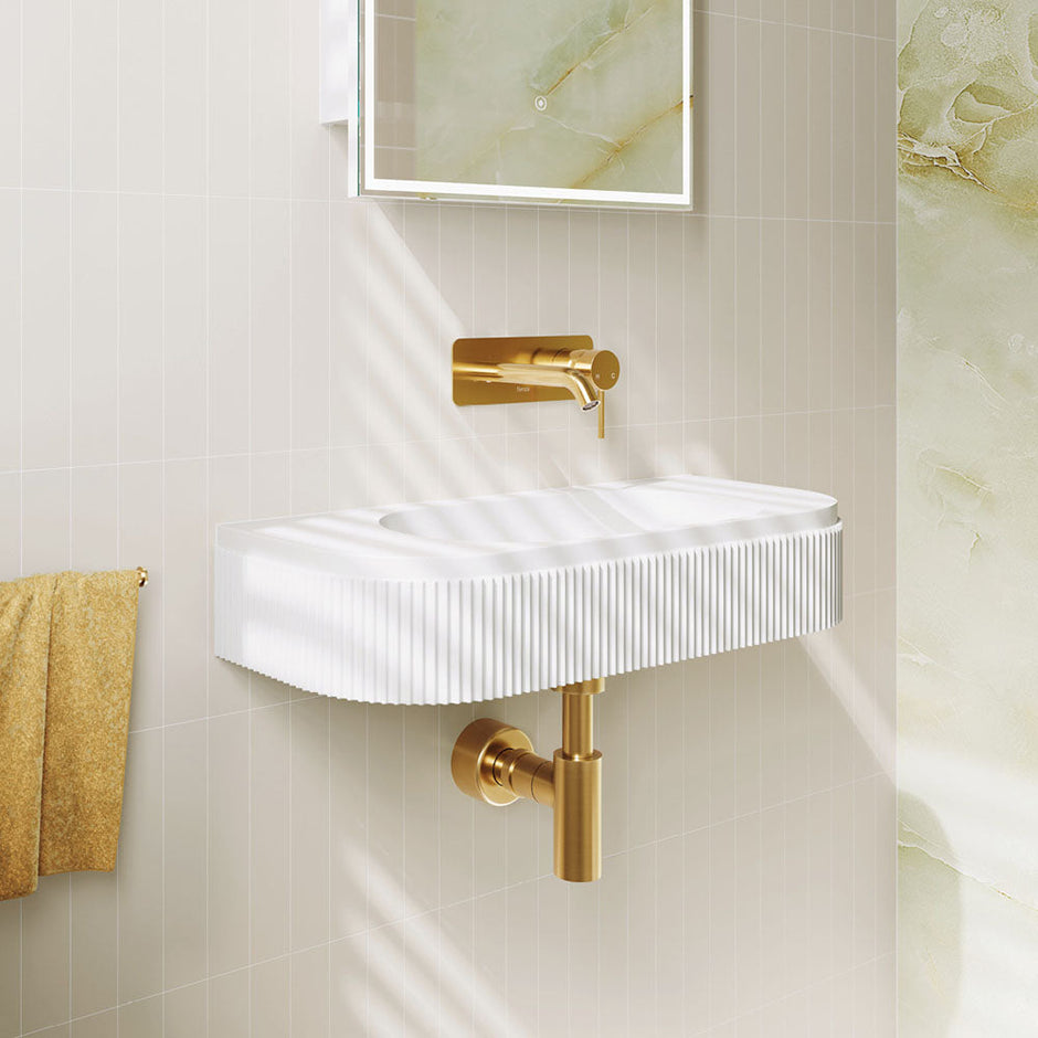 Minka Solid Surface Wall Basin, Matte White