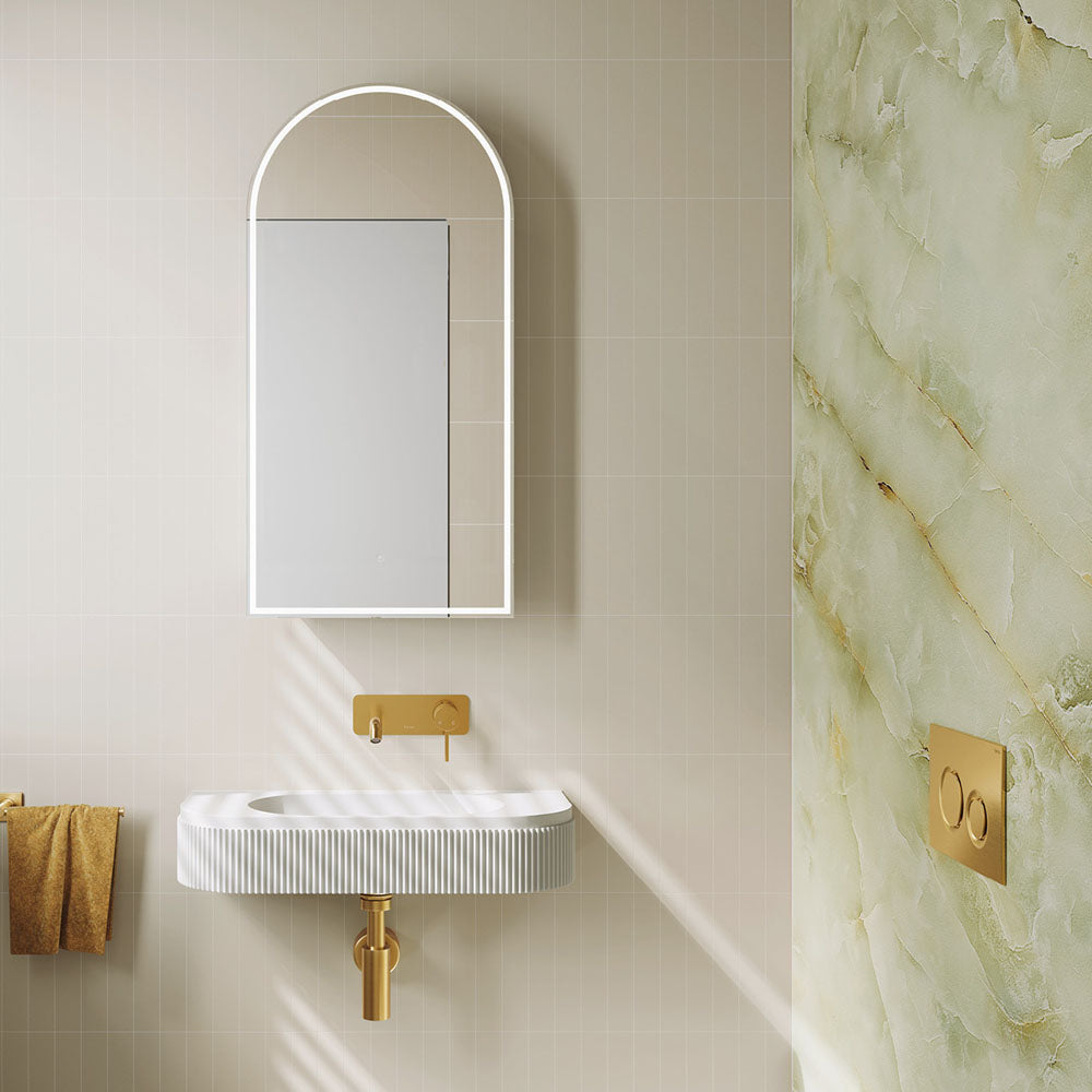 Minka Solid Surface Wall Basin, Matte White
