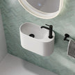 Fienza Ari Solid Surface Wall Basin, Matte White wall hung vanity