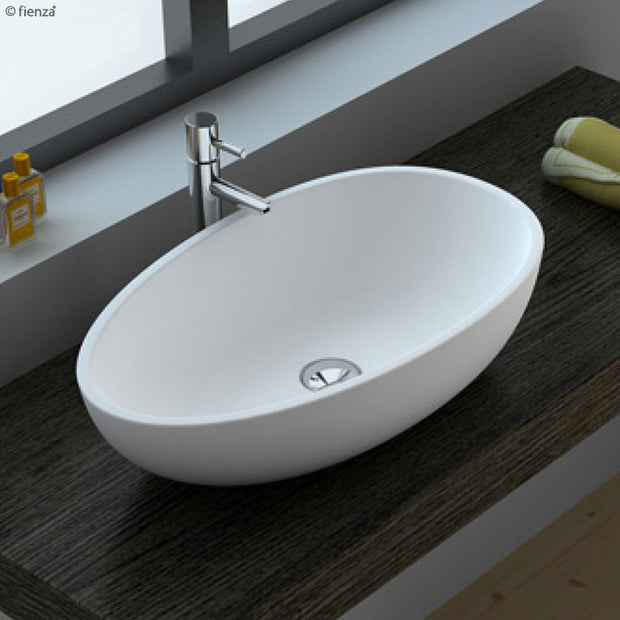 Bahama Mkii Solid Surface Above Counter Basin, Matte White