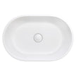 Nero Solid Surface Above Counter Basin, Matte White