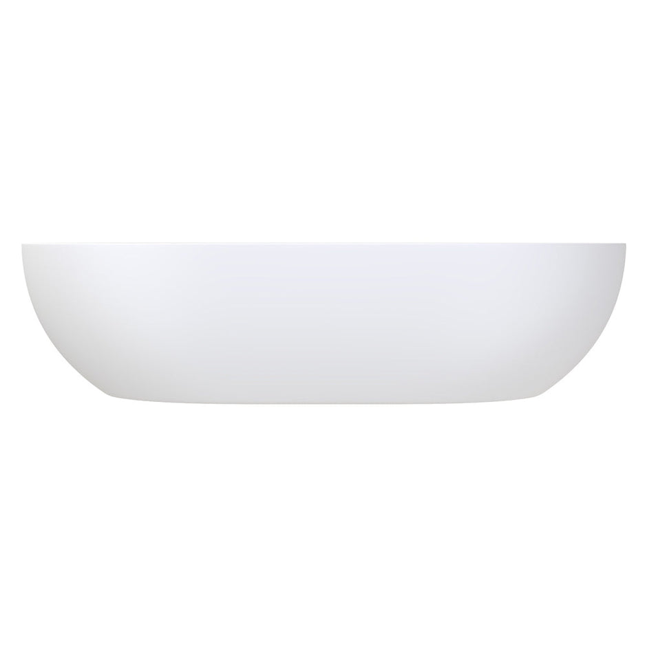 Nero Solid Surface Above Counter Basin, Matte White