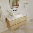 Nero Solid Surface Above Counter Basin, Matte White
