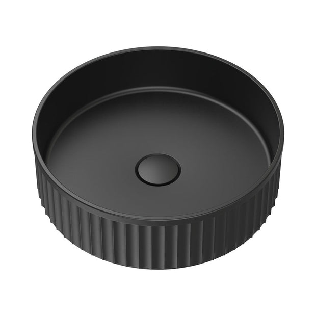 Minka Round Solid Surface Above Counter Basin in Matte Black