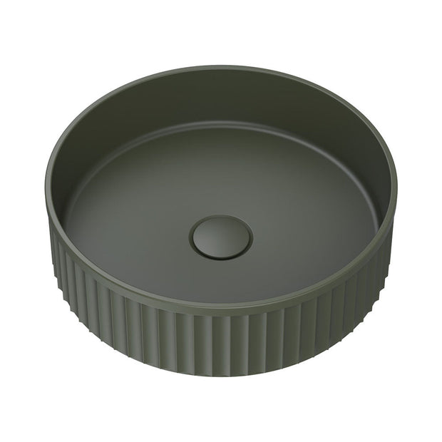 Minka Round Solid Surface Above Counter Basin in Forest