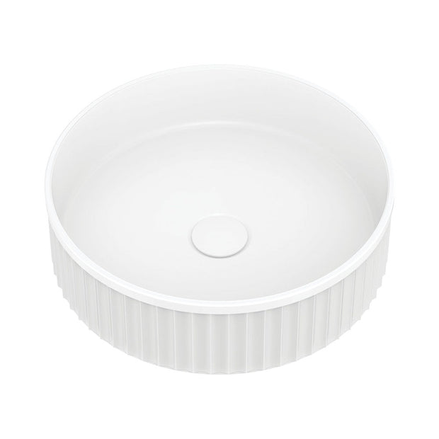 Minka Round Solid Surface Above Counter Basin in Matte White