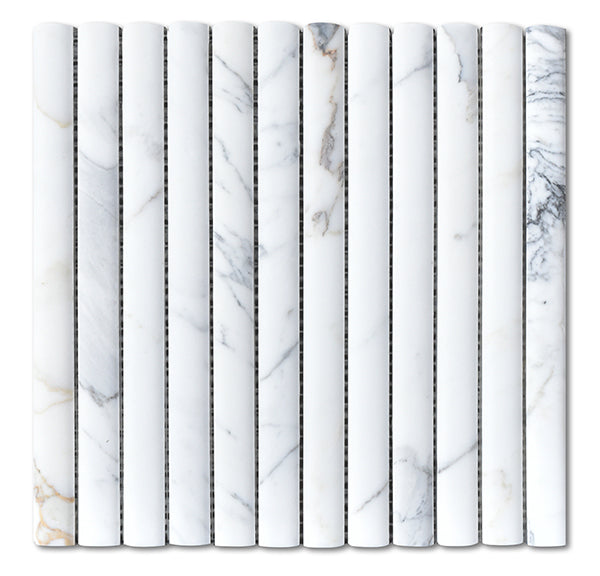 3D Flute Calacatta Natural Stone Mosaic tile