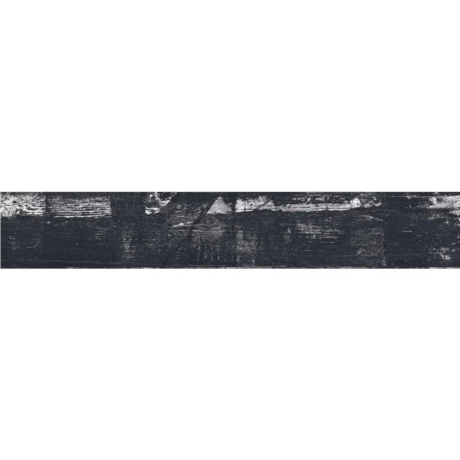 Carbon Black Timber Look Porcelain Tiles tile