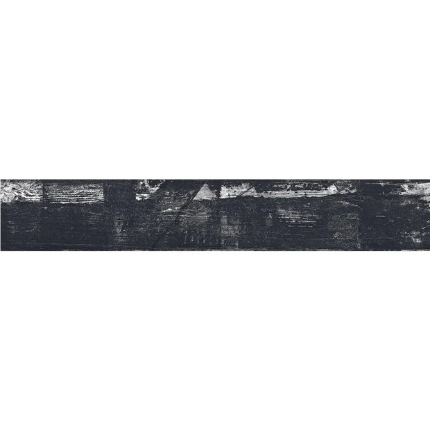 Carbon Black Timber Look Porcelain Tiles tile