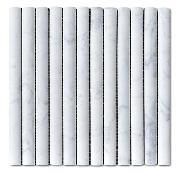 3D Flute Bianco Carrara Natural Stone Mosaic tile
