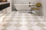 Euromarmo Carrara Venatino Marble Look Porcelain Tiles in a room setting