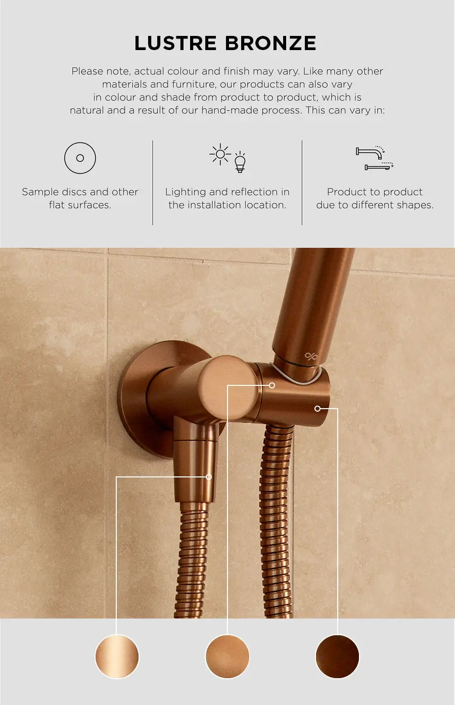 Round Wall Mixer Trim Kit (In-wall Body Not Included) - Lustre Bronze