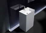 Pietra Bianca Cube Freestanding Pedestal Basin