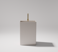 Pietra Bianca Cube Freestanding Pedestal Basin