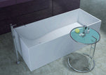 Pietra Bianca Cube Freestanding Bath