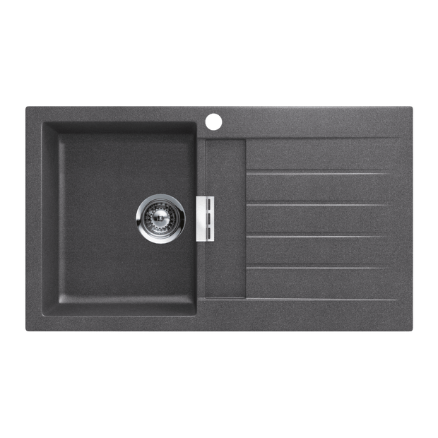 Schock Signus Stone Single Left Hand Bowl and Drainer 1TH