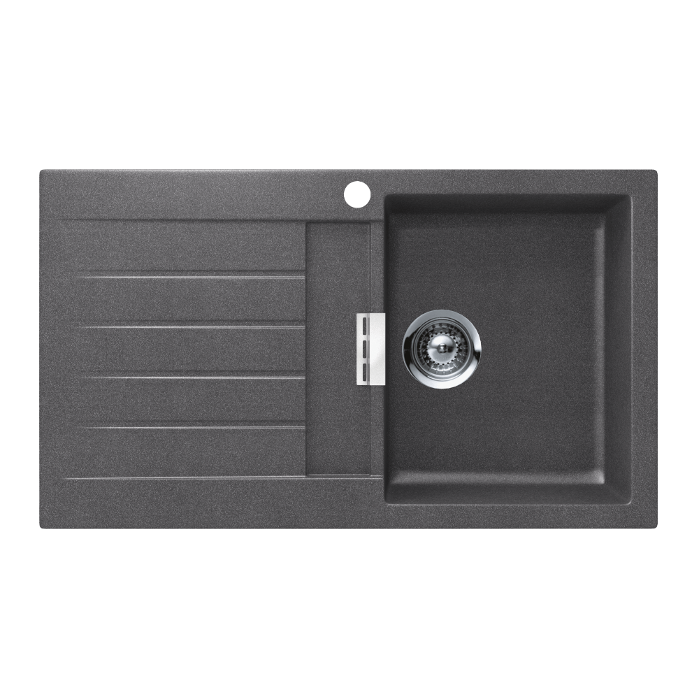 Schock Signus Stone Single Right Hand Bowl and Drainer 1TH