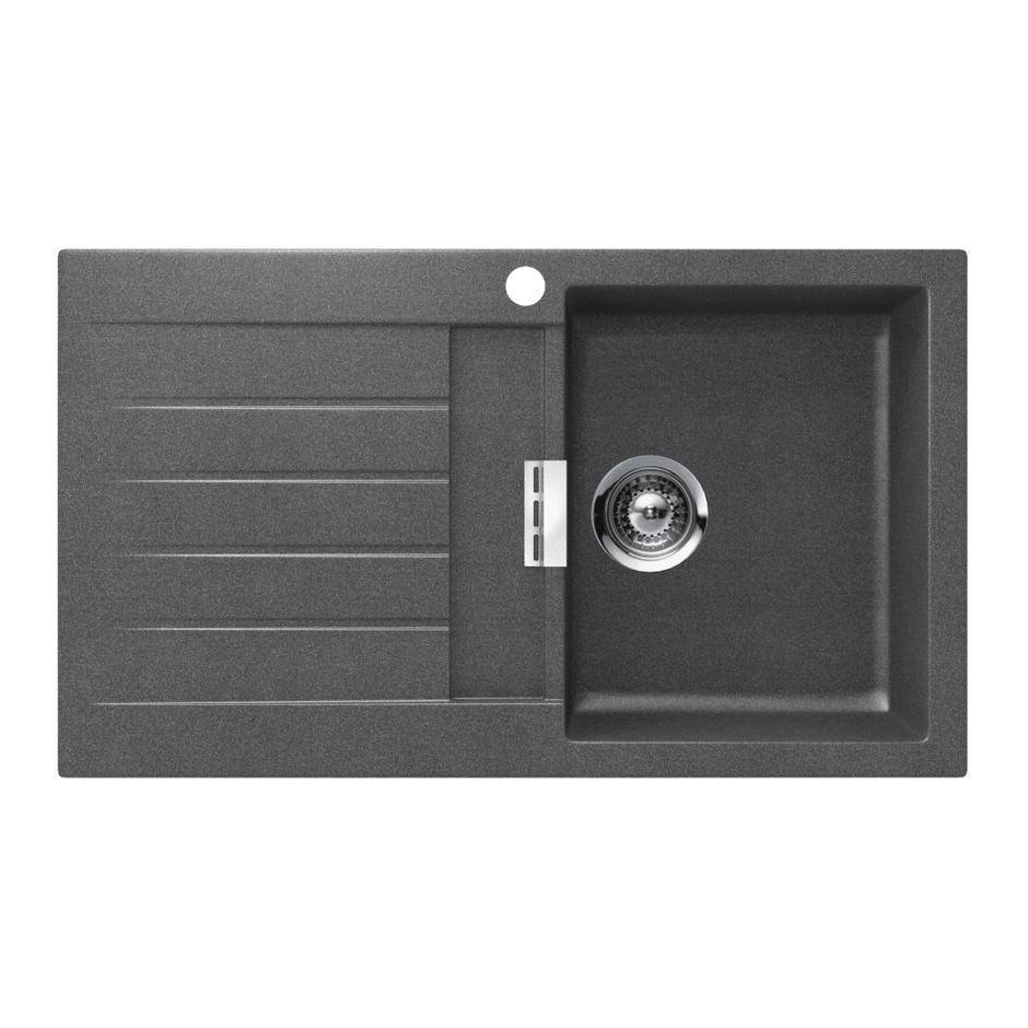 Schock Signus Stone Single Right Hand Bowl and Drainer 1TH
