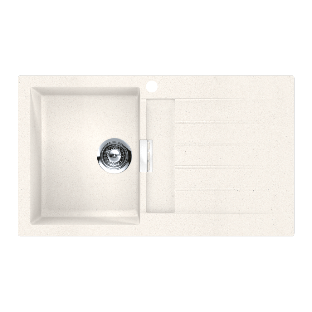 Schock Signus Polaris Single Left Hand Bowl and Drainer 1TH