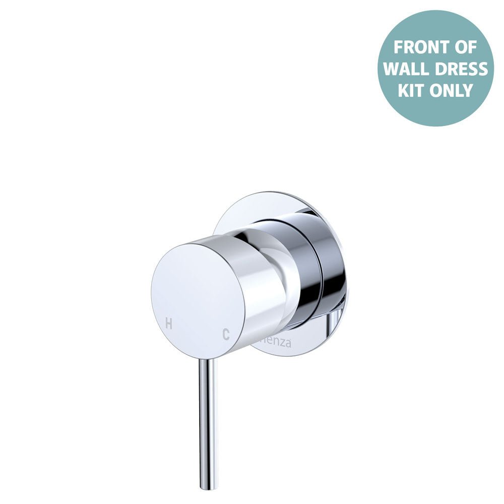 Kaya Wall Mixer Dress Kit, Small Round Plates - Trim Kit Only in Chrome