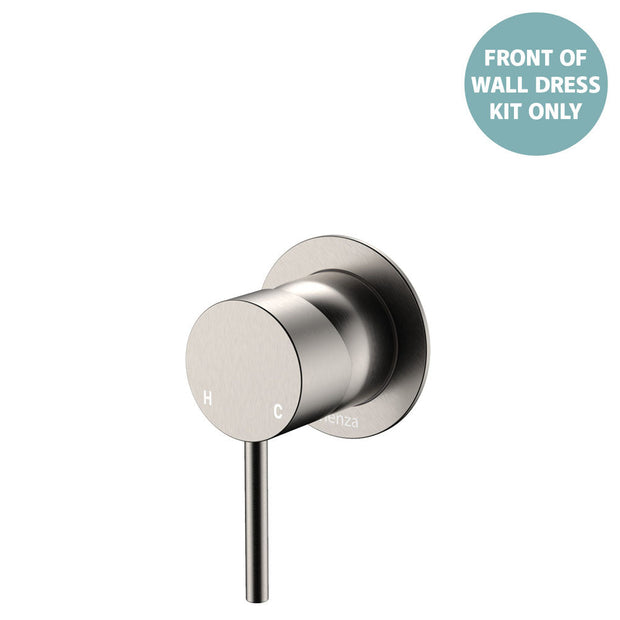 Kaya Wall Mixer Dress Kit, Small Round Plates - Trim Kit Only in Brushed Nickel